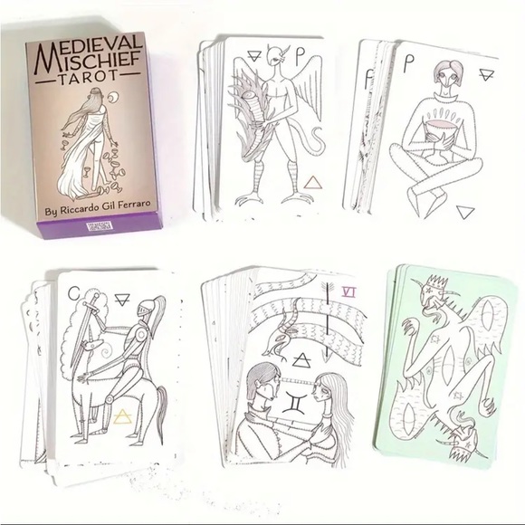 Midieval Mischief Tarot Cards - 78 Card Deck with Guidebook NIP - Picture 2 of 2